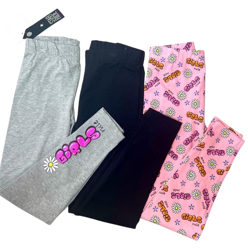 Kids Girls Bundle 3 Pair Leggings Bottom Spring Summer
